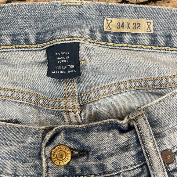 Polo Ralph Lauren Jeans Mens Size 34X32 Blue Classic Straight Leg Light Wash - Picture 8 of 9